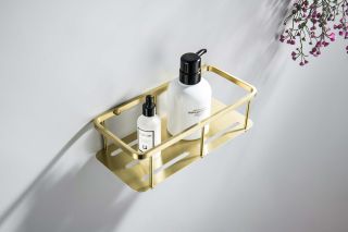 Полка для душа Aquatek AQ4936BG шлифованное золото